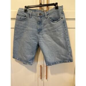 WRANGLER Jean Shorts Men 33 VTG Y2K Streetwear Light Blue Classic Rugged Denim
